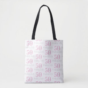 50 en fantastisch 50ste verjaardag patroon tote bag