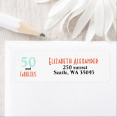 50 en fantastisch adres voor verjaardagsfeestjes etiket (Insitu)