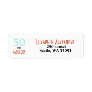 50 en fantastisch adres voor verjaardagsfeestjes etiket