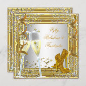 50 en Fantastisch Fabulous Gold Silver Kaart (Voorkant / Achterkant)