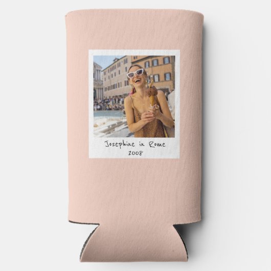 50 en fantastisch MET FOTO, retro verjaardag Seltzer Blikjeskoeler (Achterkant)