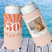 50 en fantastisch MET FOTO, retro verjaardag Seltzer Blikjeskoeler