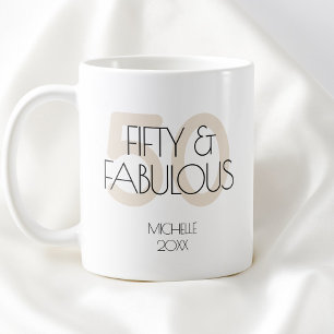 50 en fantastisch Modern Eenvoudig Vijftig Verjaar Koffiemok