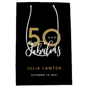 50 en fantastisch modern, stijlvol feest medium cadeauzakje
