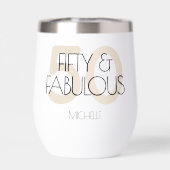 50 en fantastisch Moderne Beige Vijftigste Verjaar (Achterkant)