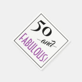 50 en FANTASTISCH! Retro Gelukkig 50ste Verjaardag Servet (Hoek)