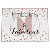 50 en fantastisch Roos Gold uniek verjaardagsfeest Groot Cadeauzakje (Voorkant)