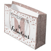 50 en fantastisch Roos Gold uniek verjaardagsfeest Groot Cadeauzakje (Voorkant Gekanteld)