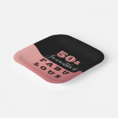 50 en fantastisch Roos gouden verjaardagsfeestje Papieren Bordje (Gebogen)