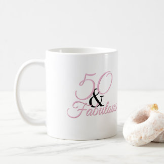 50 en fantastisch | Roze verjaardag Koffiemok