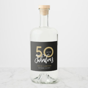 50 en fantastisch stijlvol feest likeurfles etiket