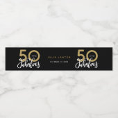 50 en fantastisch stijlvol waterfles etiket (Enkel label)