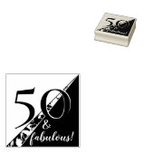 "50 en fantastisch!" Verjaardag pop Rubberstempel (Gestempeld)