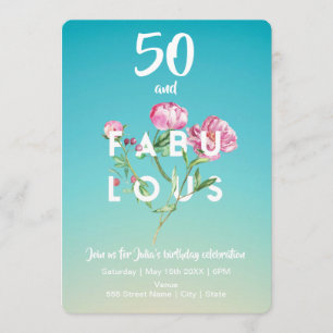 50 en fantastisch verjaardagsuitnodiging kaart