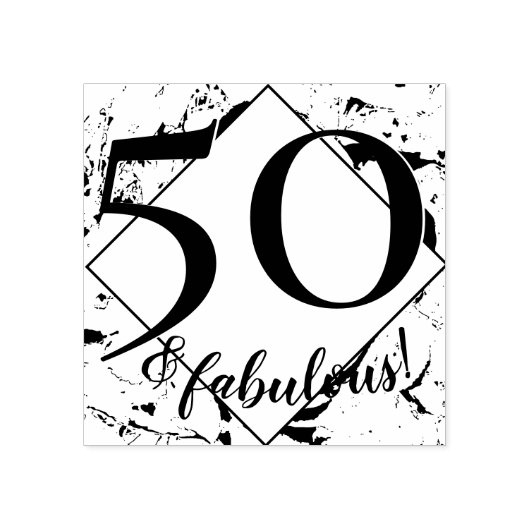 "50 en fantastisch!" Wicked cool rubber stempel (Afrduk)