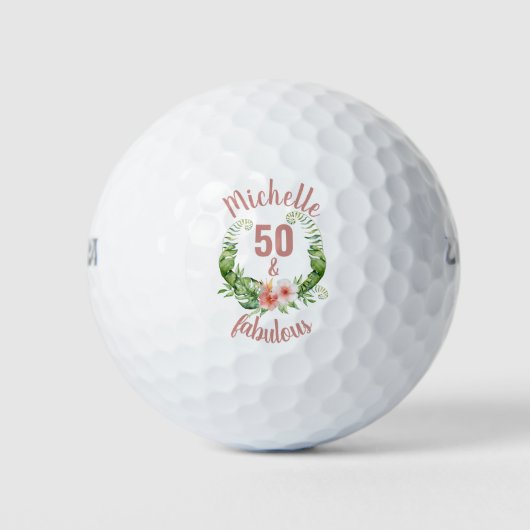 50 en fantastische 50e verjaardag golfballen (Voorkant)