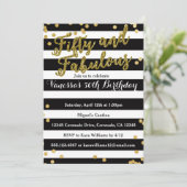 50 en fantastische 50ste verjaardag uitnodiging (Staand voorkant)