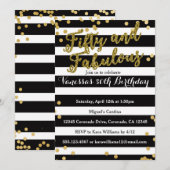 50 en fantastische 50ste verjaardag uitnodiging (Voorkant / Achterkant)