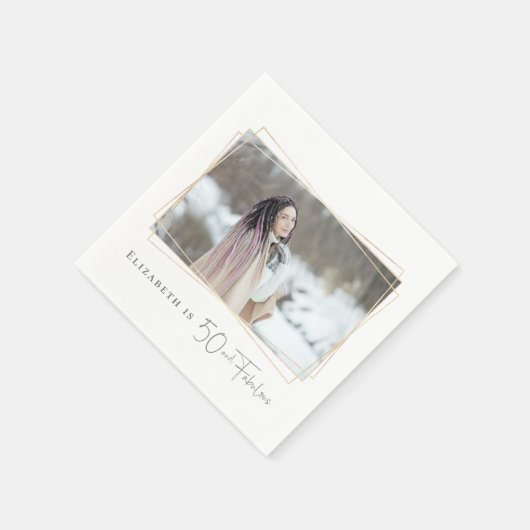 50 en fantastische aangepaste foto servetten (Hoek)