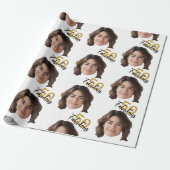 50 en fantastische aangepaste gezichtsfoto cadeaupapier (Uitgerold)