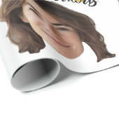 50 en fantastische aangepaste gezichtsfoto cadeaupapier (Rol Hoek)