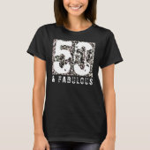 50 en fantastische aangepaste glitter verjaardagsf t-shirt (Voorkant)