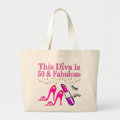50 EN FANTASTISCHE DIVA GROTE TOTE BAG (Voorkant)