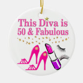50 EN FANTASTISCHE DIVA KERAMISCH ORNAMENT (Voorkant)