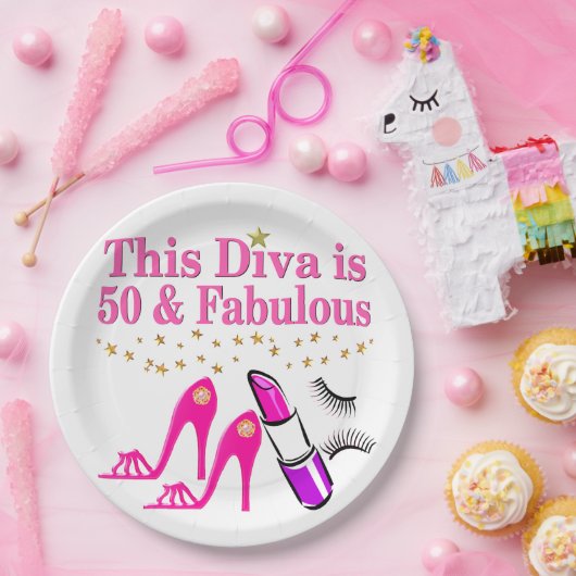 50 EN FANTASTISCHE DIVA PAPIEREN BORDJE (Feest)