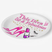 50 EN FANTASTISCHE DIVA PAPIEREN BORDJE (Gekanteld)