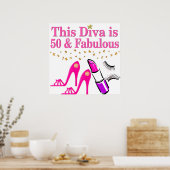 50 EN FANTASTISCHE DIVA POSTER (Keuken)