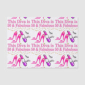 50 EN FANTASTISCHE DIVA TISSUEPAPIER (Voorkant)