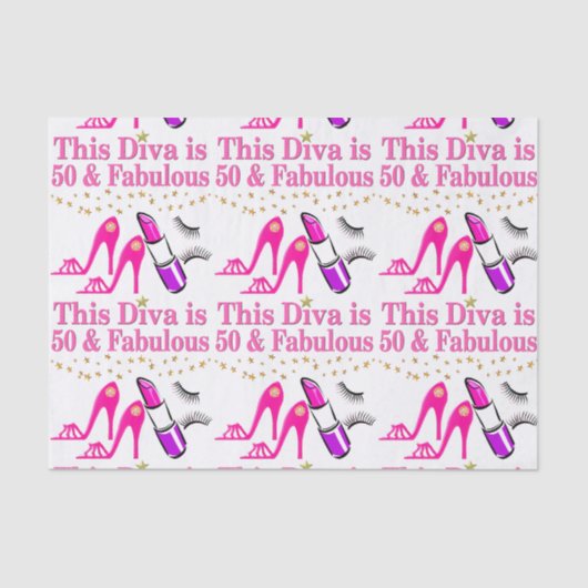 50 EN FANTASTISCHE DIVA TISSUEPAPIER (Voorkant)