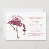 50 en fantastische Flamingo 50ste verjaardagsfeest Kaart (Voorkant)