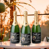 50 en fantastische foto 50e verjaardag Dank u Sparkling Wijnetiket