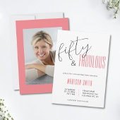 50 en fantastische foto 50e verjaardag uitnodiging