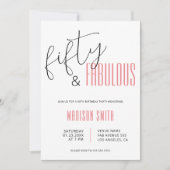 50 en fantastische foto 50e verjaardag uitnodiging (Voorkant)