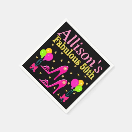 50 EN FANTASTISCHE GEPERSONALISEERDE FEESTSERVETTE SERVETTEN (Hoek)