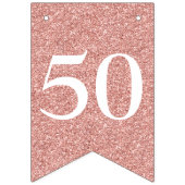 50 en fantastische glitter Roos gouden witte verja Vlaggetjes (Eerste vlag)