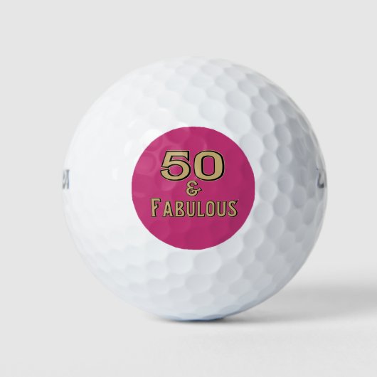 50 en fantastische Golfers Verjaardag Golfballen (Voorkant)