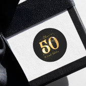 50 en fantastische gouden en zwarte Sticker