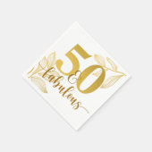 50 en fantastische gouden typografie servet (Hoek)