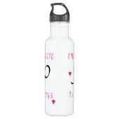 50 en fantastische harten roze 50ste verjaardag waterfles  (Achterkant)