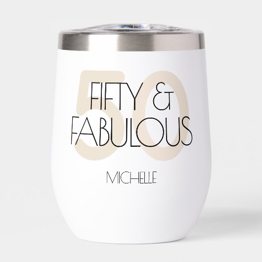 50 en fantastische moderne Beige Vijftig verjaarda (Voorkant)