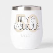 50 en fantastische moderne Beige Vijftig verjaarda (Achterkant)