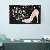 50 en fantastische moderne gouden Confetti 50e ver Spandoek (Beurs)