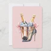 50 en fantastische moderne hoge hakken 50e verjaar kaart (Achterkant)