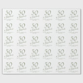 50 en fantastische naam gepersonaliseerde verjaard cadeaupapier (Vlak)