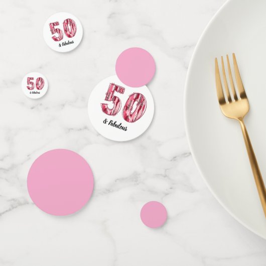 50 en fantastische roze en luipaardpenseelstreken confetti (Groep)