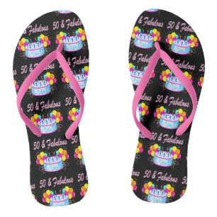 50 EN FANTASTISCHE ROZE VERJAARDAGSTAART TEENSLIPP TEENSLIPPERS